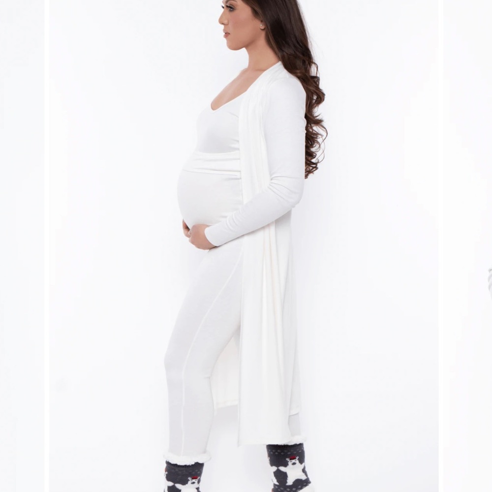 Jumpsuit/Cardigan matching set- Oatmeal- Medium